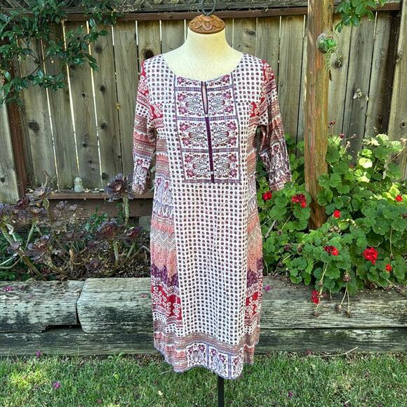 rL Pret by Nishatlinen Boho Block Floral Print Tunic Top *See Measurements* - Picture 1 of 12